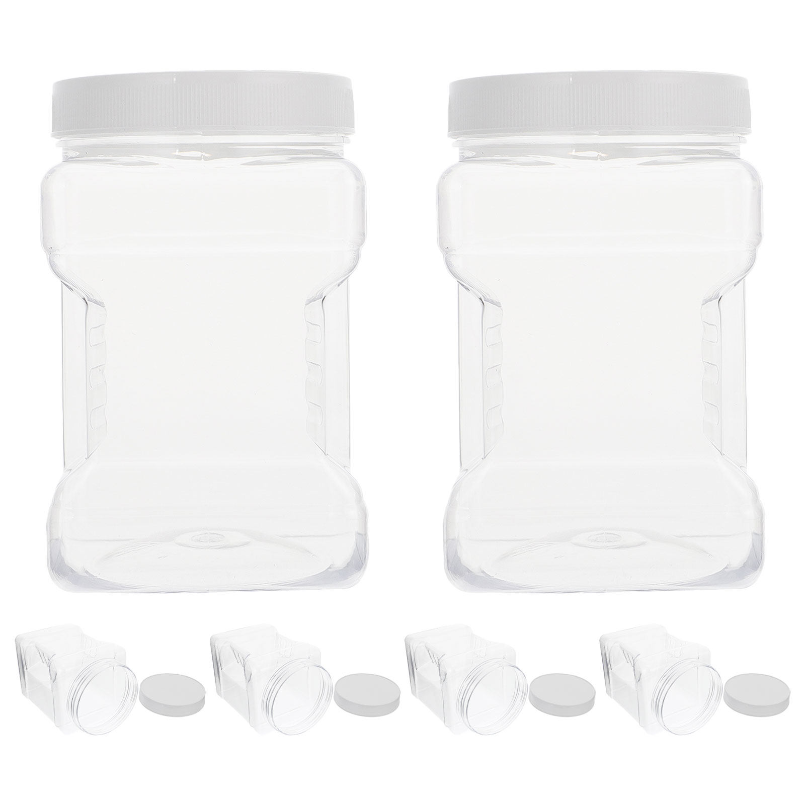 Food Storage Canister - 6 قطع من الحاويات البلاستيكية الشفافة