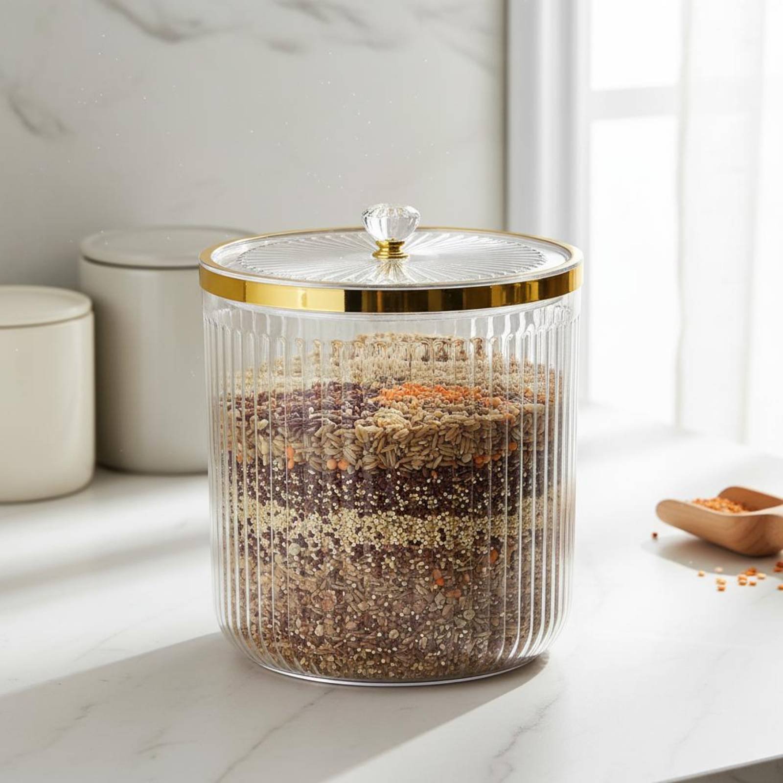 Food Storage Canister - حاوية تخزين الطعام الجاف بتصميم واسع