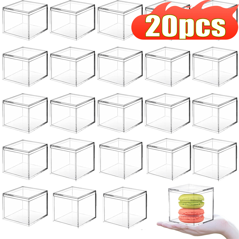 Xmas Food Storage Containers - صناديق أكريليك شفافة بغطاء ، منظم