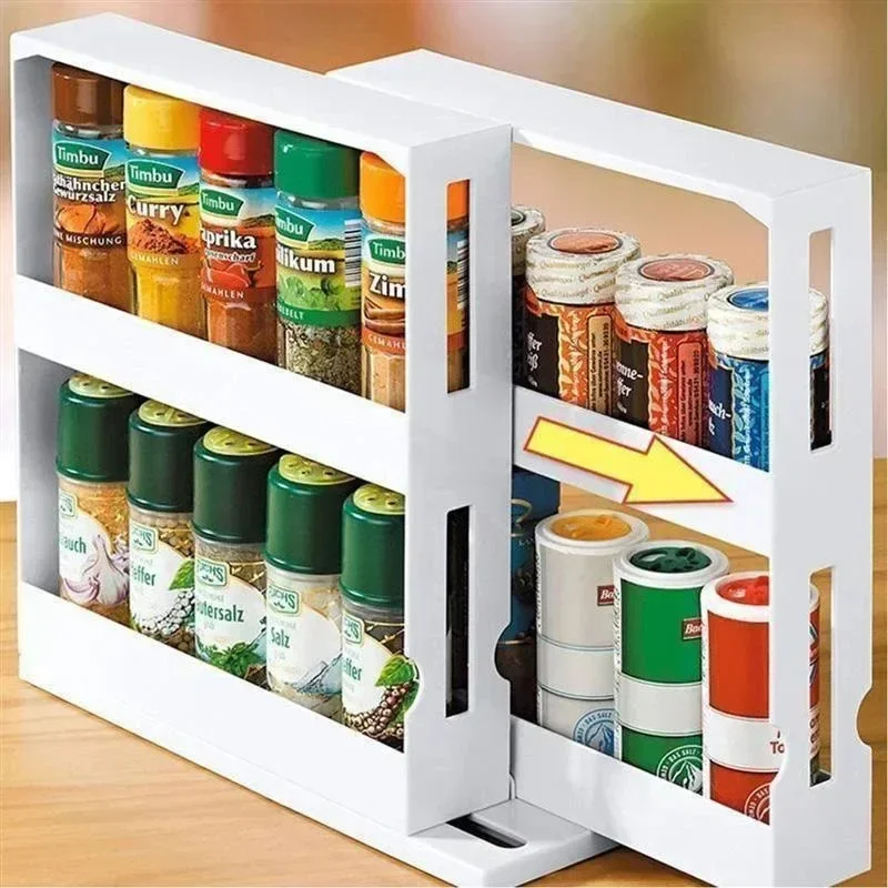 Food Storage Shelving - رف تخزين متعدد الوظائف ذو طبقتين