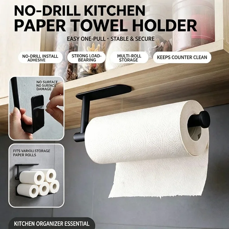 Food Storage Shelving - حامل لفائف الورق، رف مناشف، رف