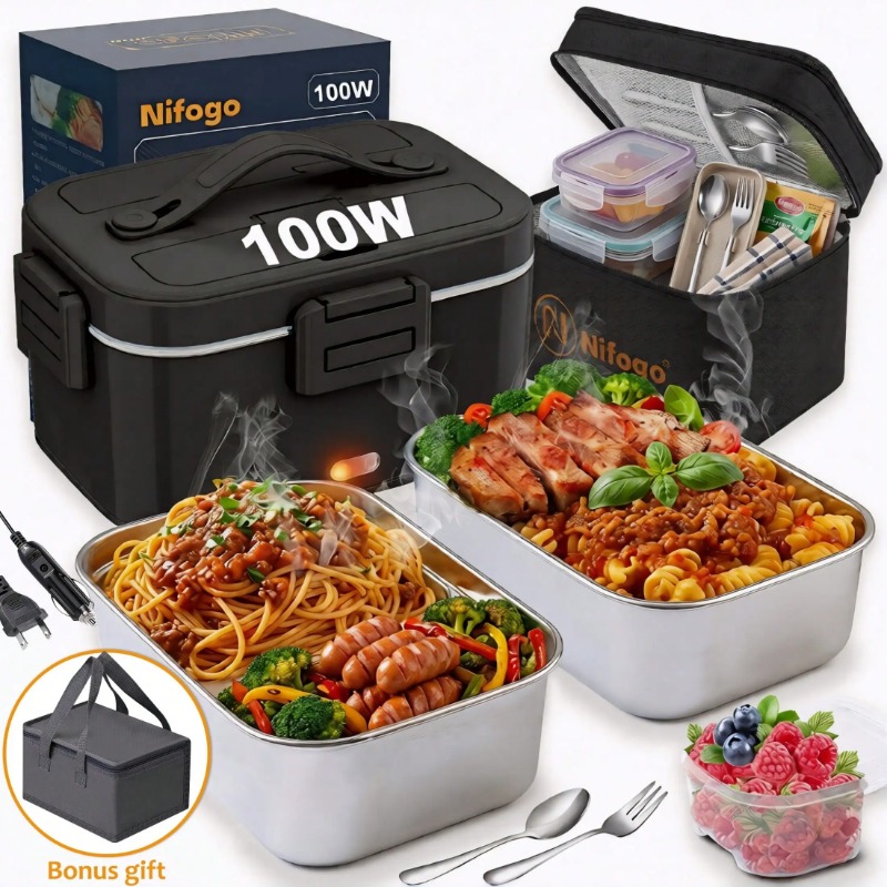 Food Storage Warmer - صندوق غداء كهربائي مُدفأ بقوة 100