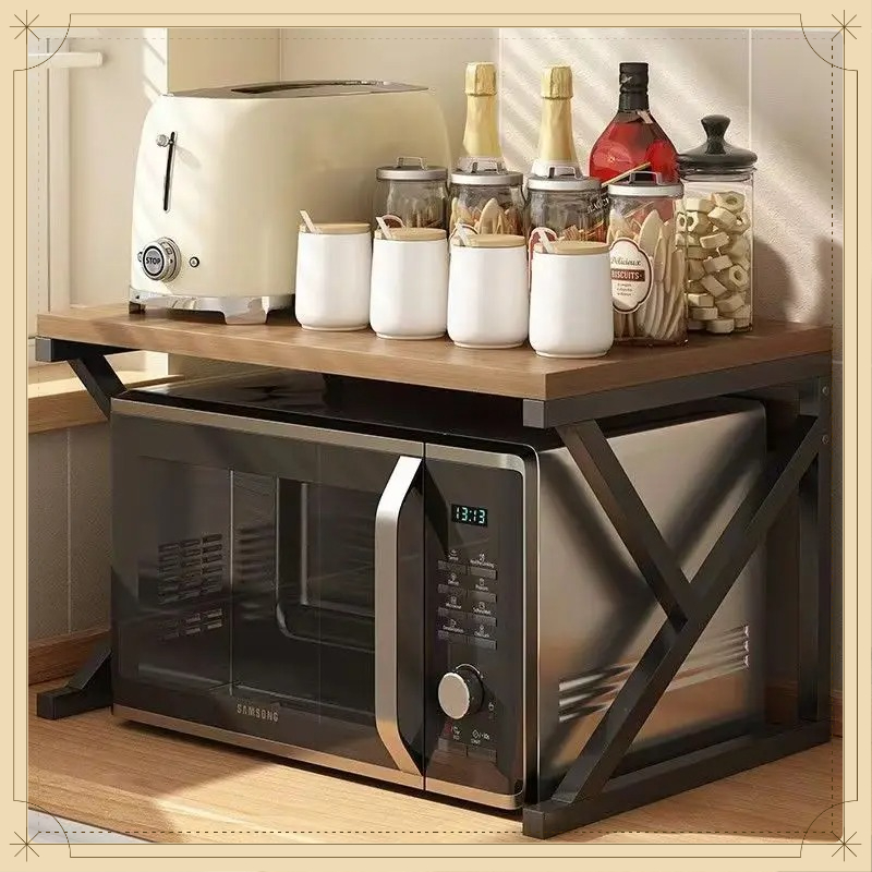 Food Storage Shelving - رف تخزين متعدد الطبقات للميكروويف، رف