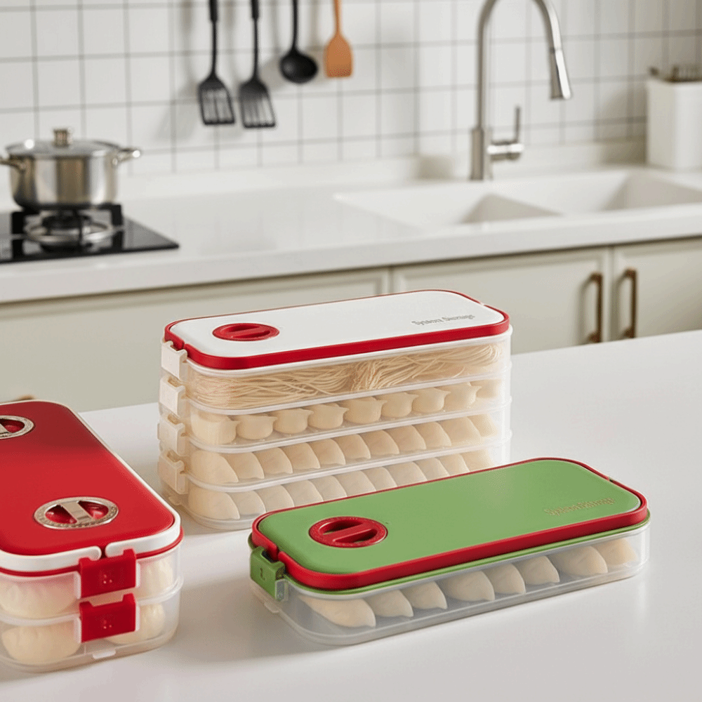 Food Storage Practices - صندوق بلاستيكي عملي شفاف متعدد الطبقات