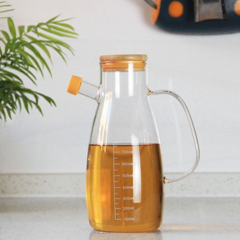 Food Storage Glass Containers Large - دائم الغذاء الصف موزع الزيت زجاجة