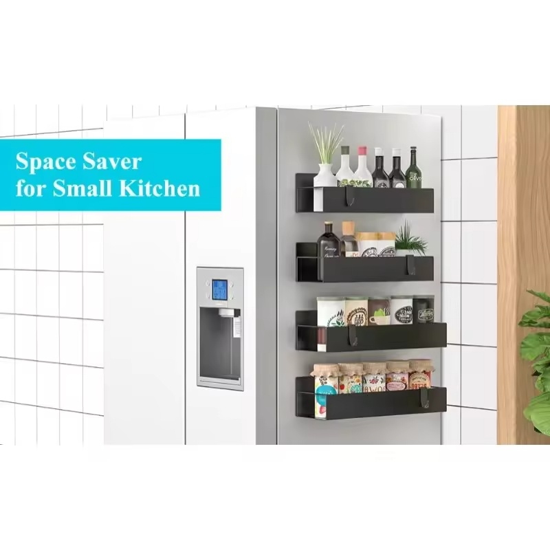 رف حديدي مغناطيسي أسود لتخزين  - مراجعة Food Storage Shelving وسعره
