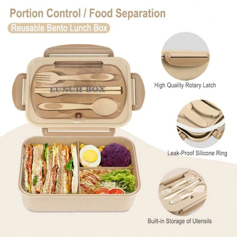 3 قطع/قطعة واحدة صندوق غداء بن - مراجعة Food Storage Safe وسعره