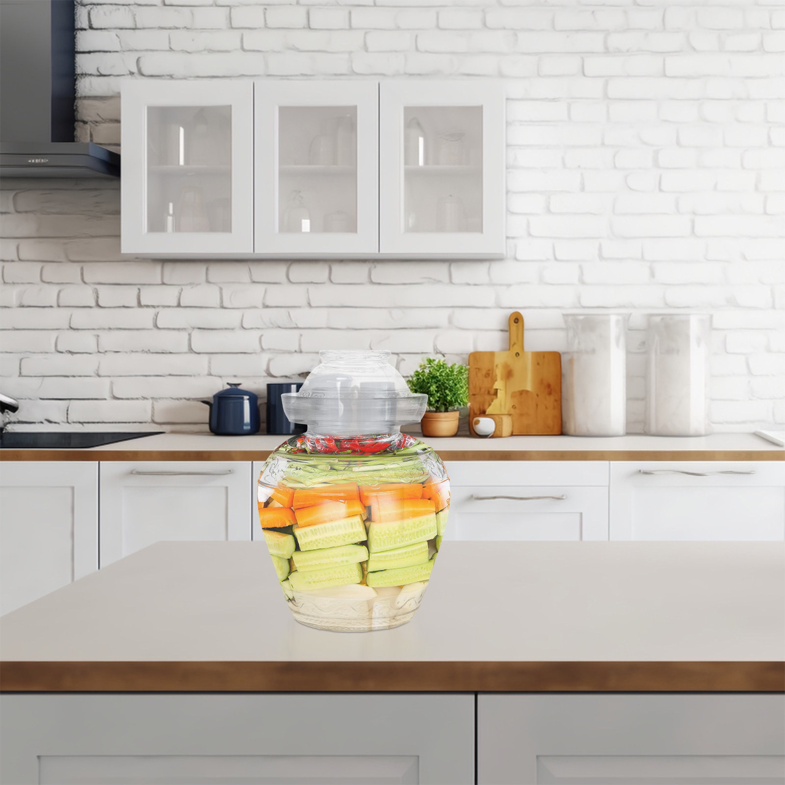 وعاء زجاجي كبير السعة للمخللات - مراجعة Food Storage Glass Containers Large وسعره