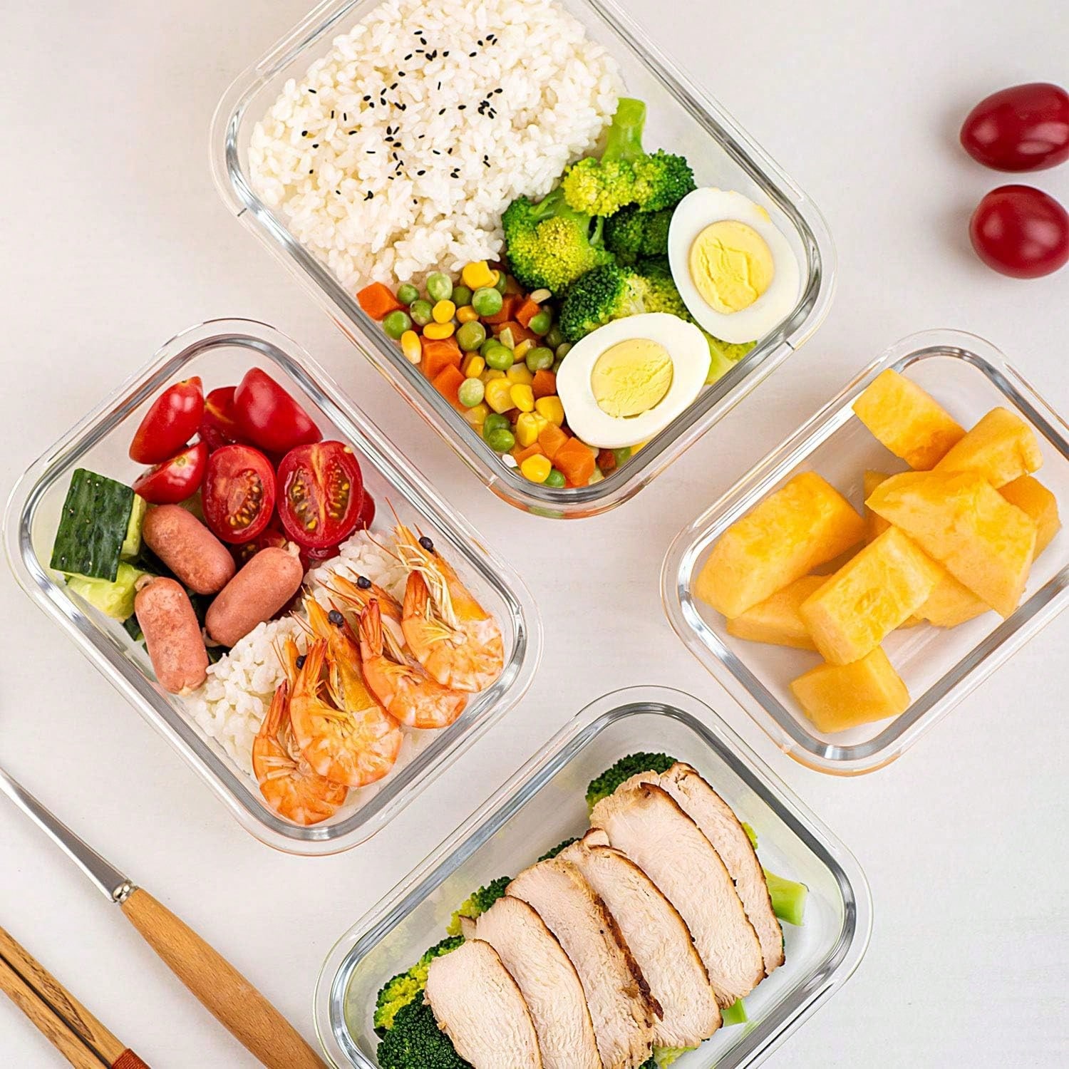 10 حاويات زجاجية لتحضير الوجبا - مراجعة Food Storage Time وسعره