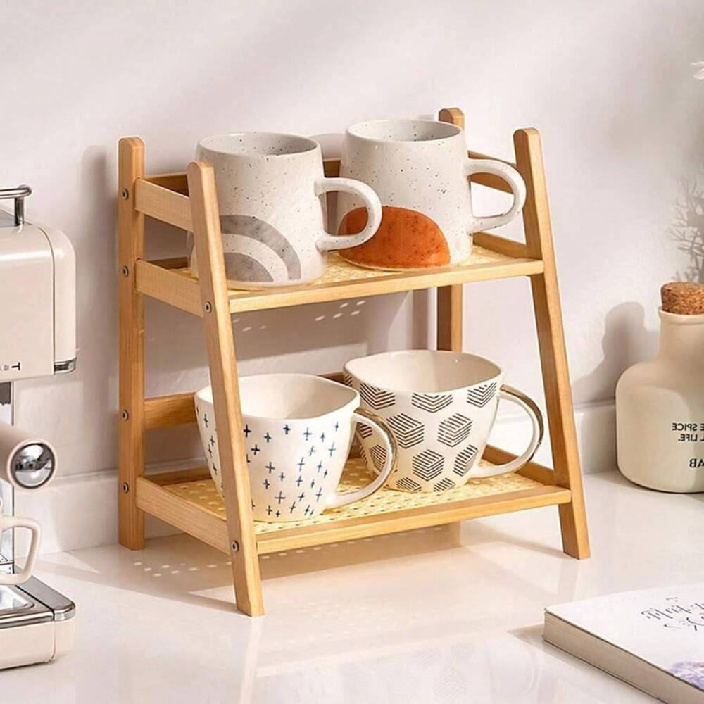 رف تخزين من الخيزران ذو طبقتين - مراجعة Food Storage Shelving وسعره