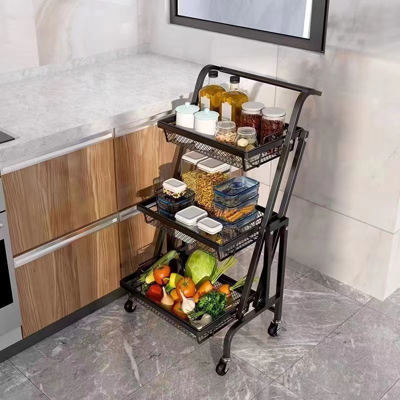 عربة مطبخ قابلة للطي لتخزين ال - مراجعة Food Storage Shelving وسعره