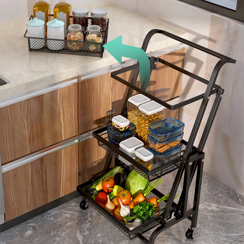 عربة مطبخ قابلة للطي لتخزين ال - مراجعة Food Storage Shelving وسعره