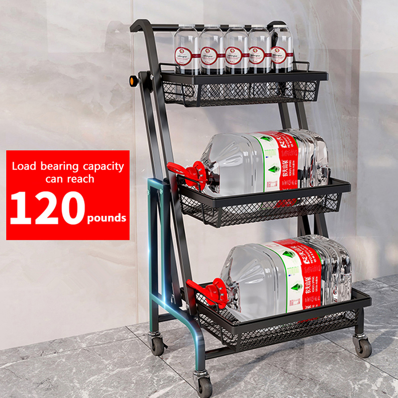 عربة مطبخ قابلة للطي لتخزين ال - مراجعة Food Storage Shelving وسعره