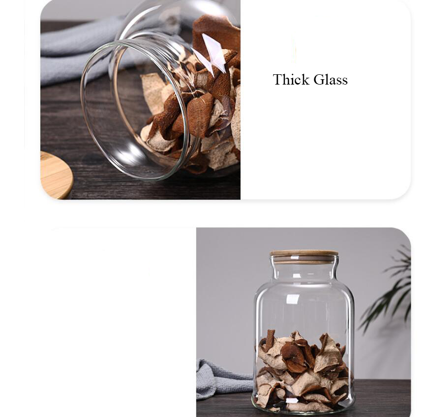 3800 مللي غطاء من البامبو الزج - مراجعة Food Storage Glass Containers Large وسعره
