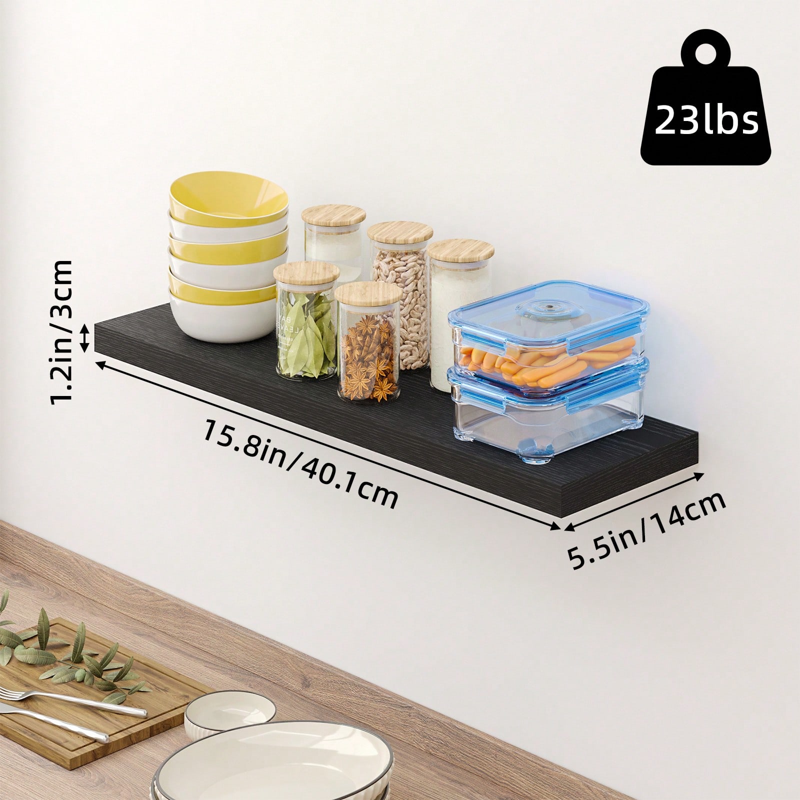 4 قطع من الأرفف العائمة الحديث - مراجعة Food Storage Shelving وسعره